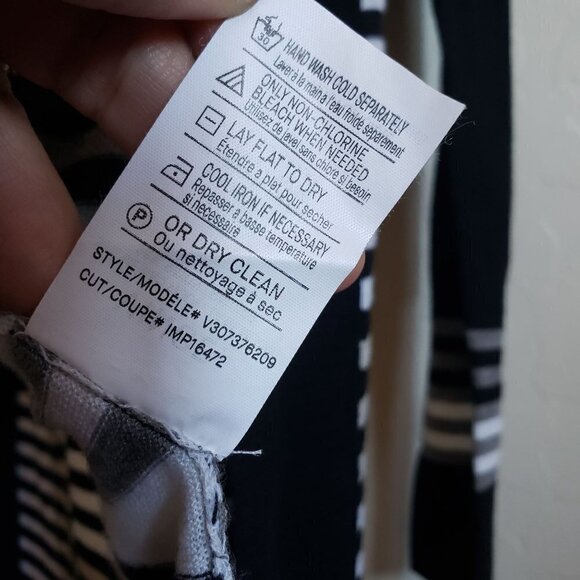 VINCE Striped Intarsia Open Front Longline Merino Wool Cardigan Multi Women's XS - Picture 10 of 10